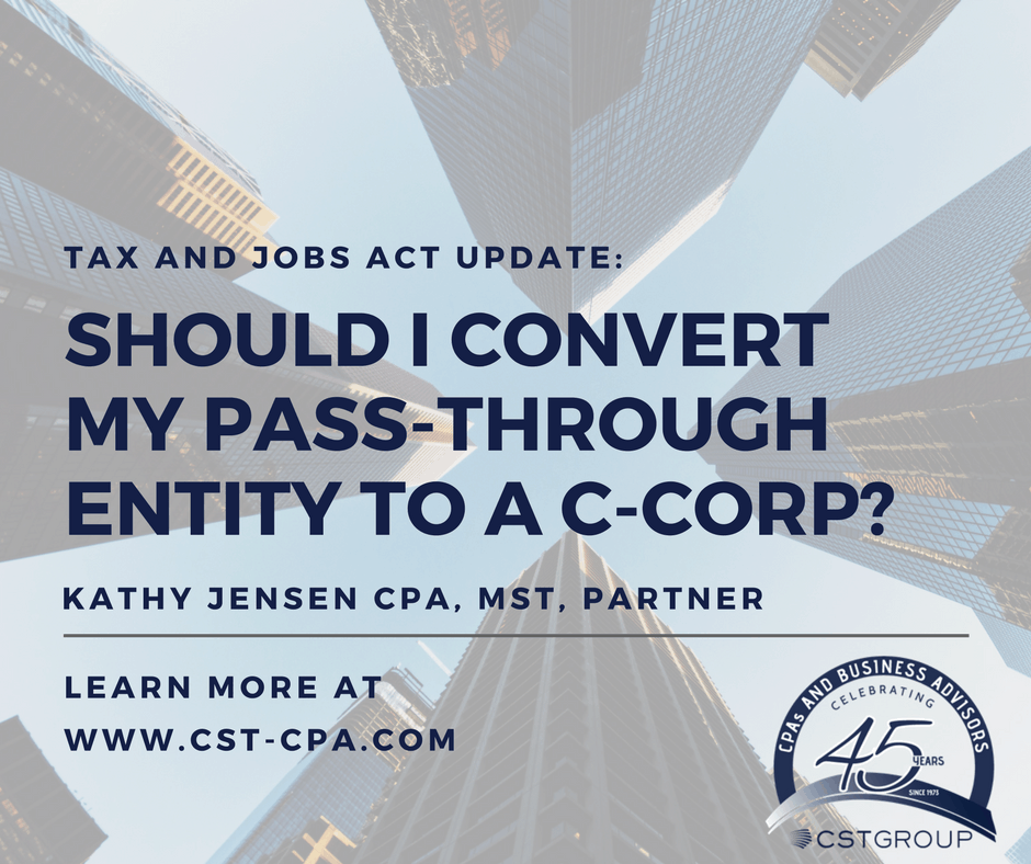 Should I convert my pass-through entity to a c-corp?